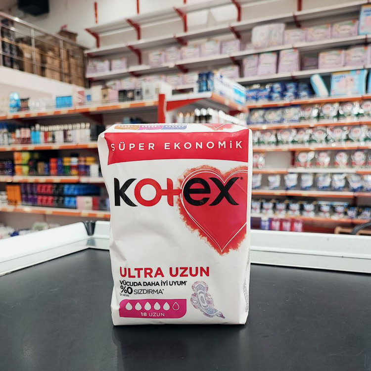 نوار بهداشتی کوتکس مدل بلند اولترا اوزون 18 عددی Kotex Ultra Uzun