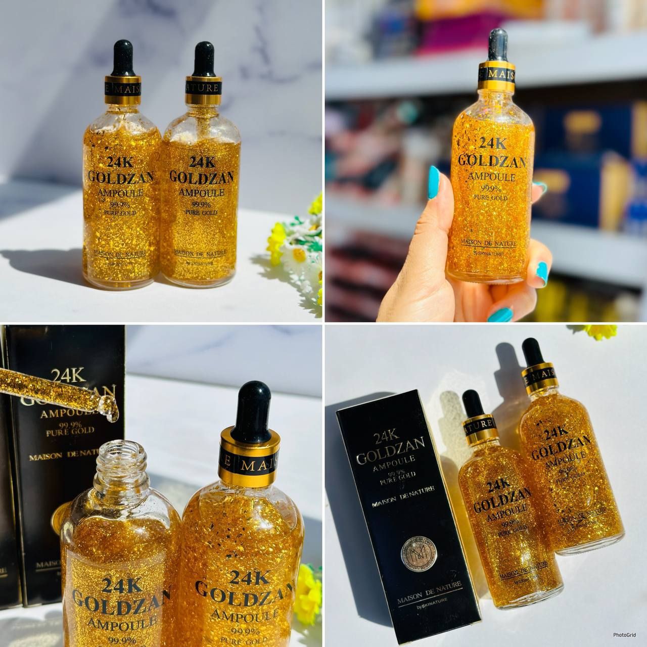 سرم ضد چین و چروک طلای صورت 24 عیار گلدزن goldzan