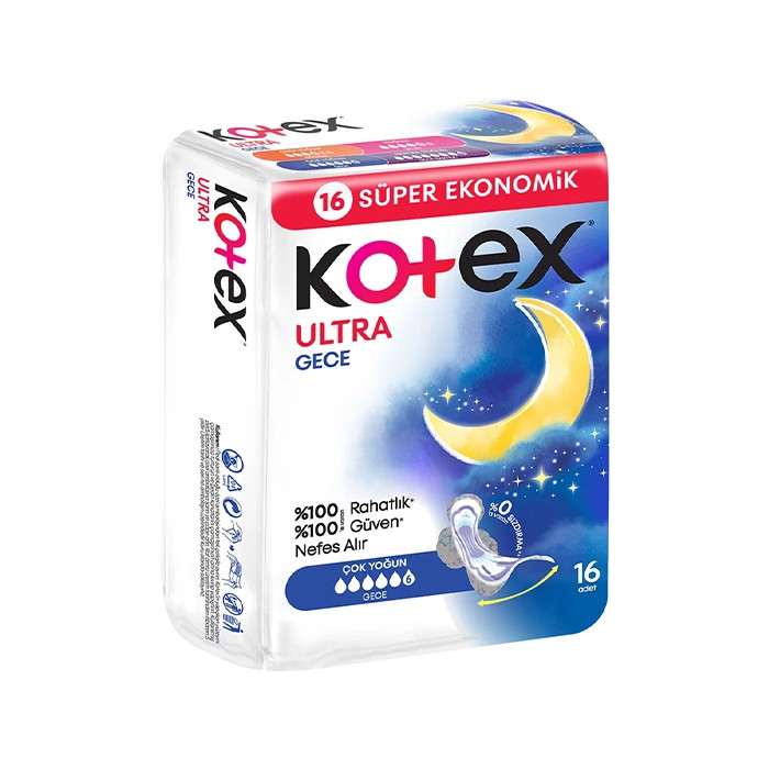 نوار بهداشتی شبانه کوتکس مدل Ultra Gece بسته 16 عددی