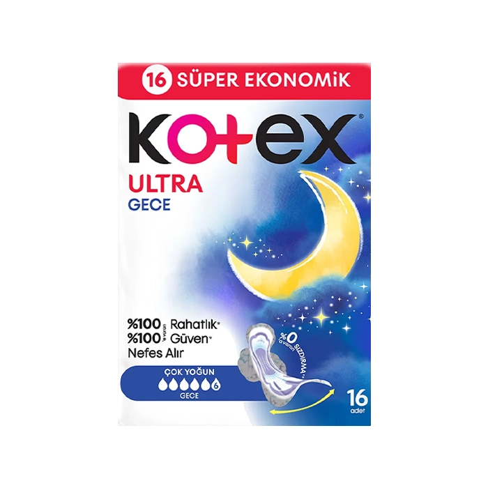 نوار بهداشتی شبانه کوتکس مدل Ultra Gece بسته 16 عددی