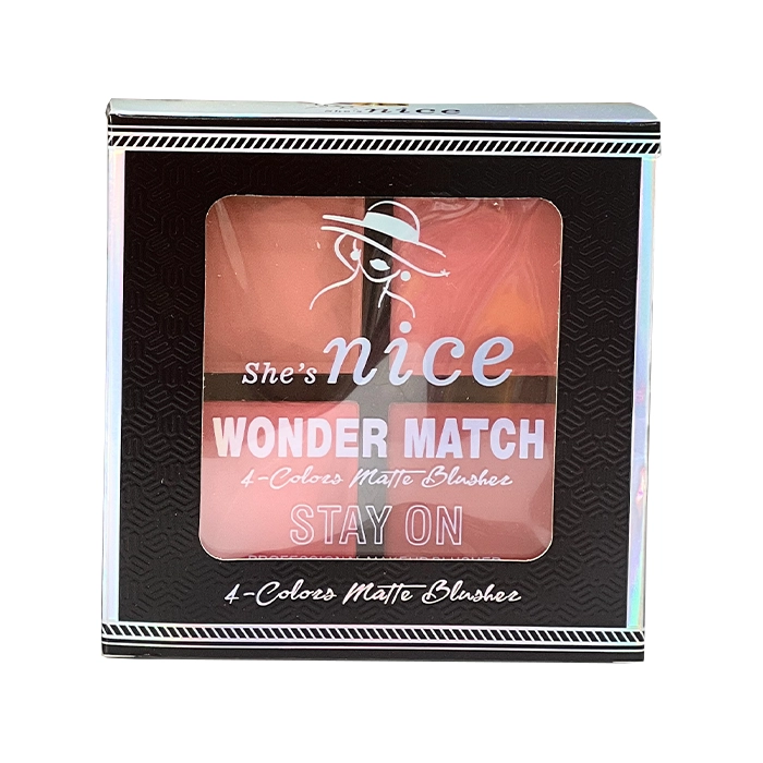 پالت رژگونه 4 رنگ مات شیز نایس Wonder Match