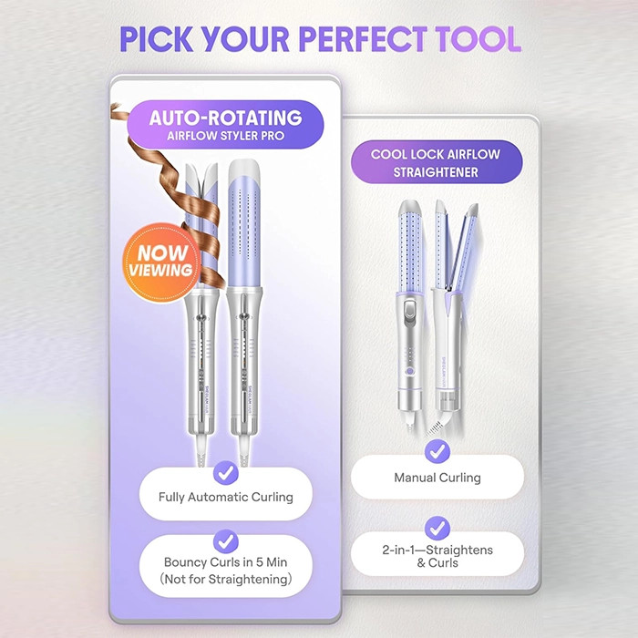 دستگاه فرکننده مو شیگلم مدل Airflow Styler Pro سایز 32 میل و 25 میل