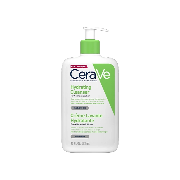ژل شستشو و آبرسان سراوی مدل Hydrating Cleanser مخصوص پوست نرمال تا خشک