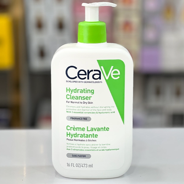 ژل شستشو و آبرسان سراوی مدل Hydrating Cleanser مخصوص پوست نرمال تا خشک