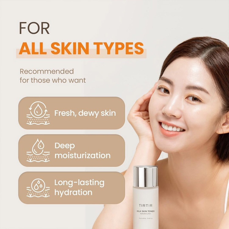 تونر مرطوب کننده میلک تیر تیر TIRTIR Milk Skin Toner