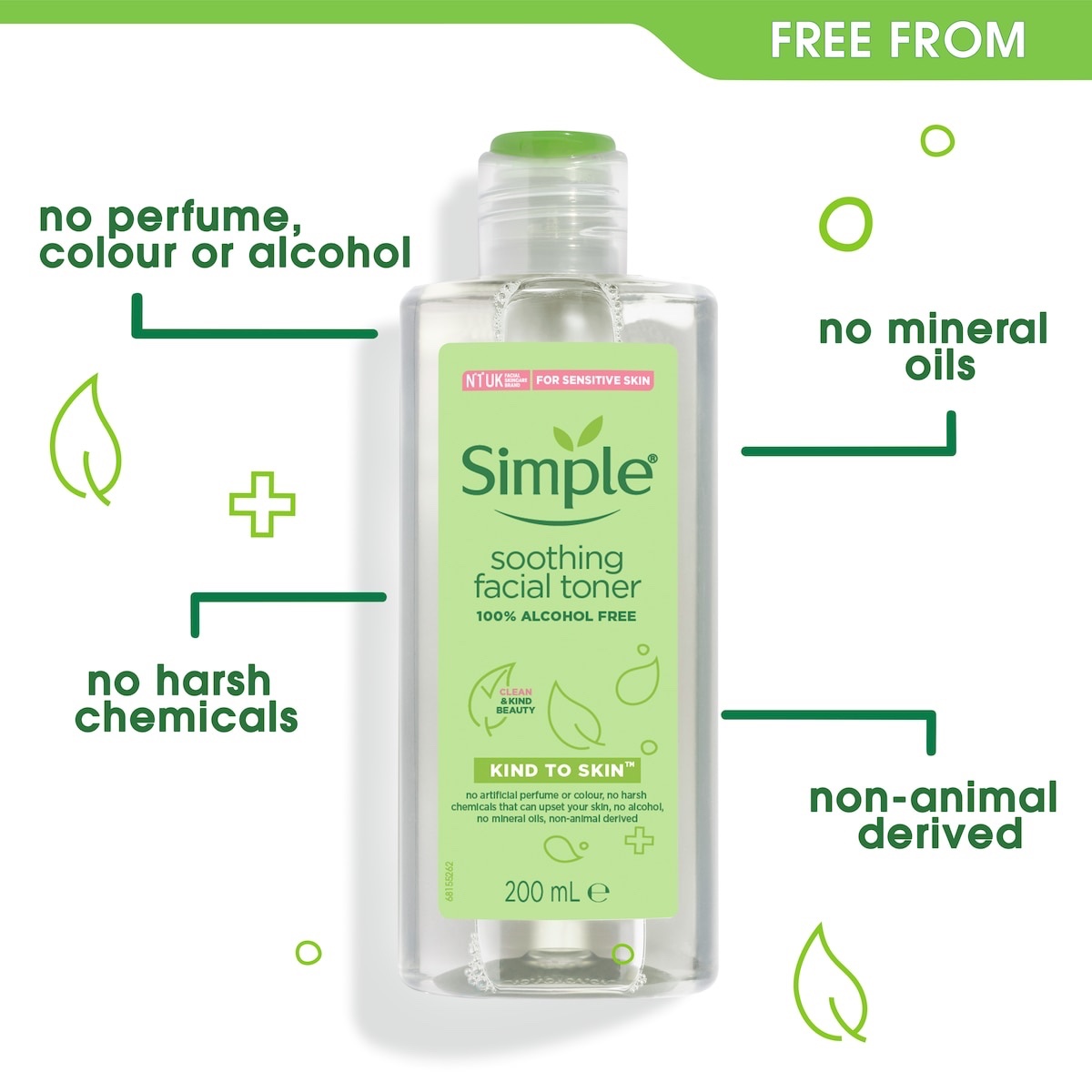 تونر سیمپل مدل Kind to Skin حجم 200 میل اورجینال