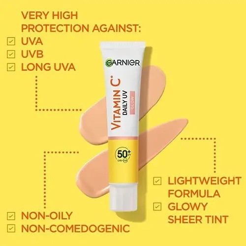 ضد آفتاب فلوئیدی ویتامین سی گارنیر - رنگی SPF50 اورجینال
