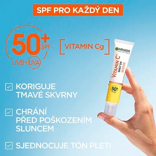 ضد آفتاب فلوئیدی ویتامین سی گارنیر - رنگی SPF50 اورجینال