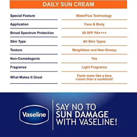 کرم ضد آفتاب وازلین مدل دیلی سان SPF50 Vaseline Daily Su اورجینال