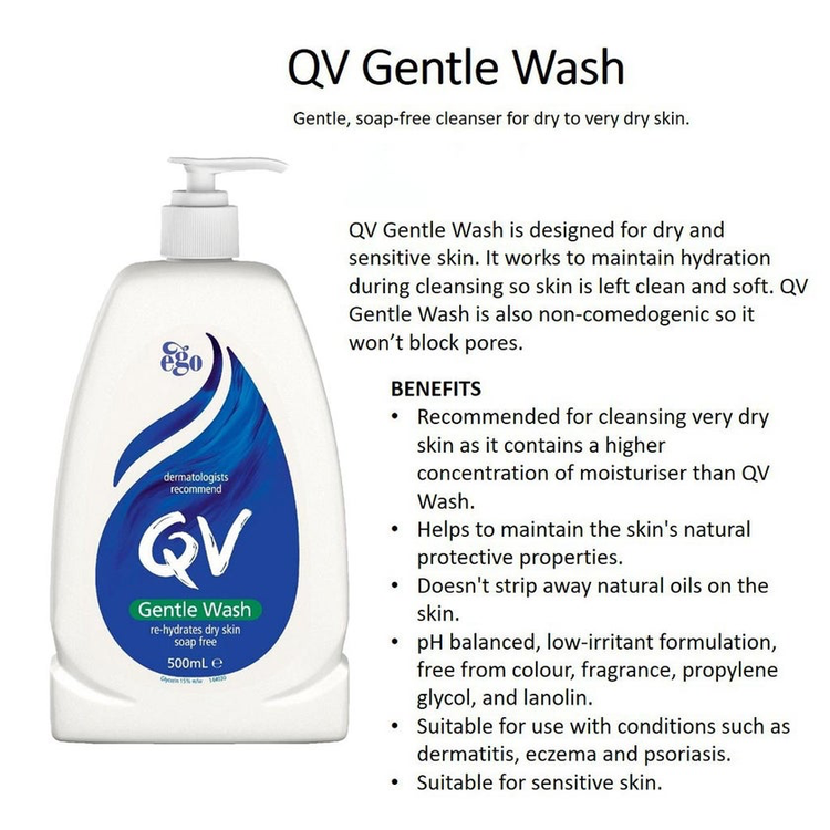 شوینده پوست خشک و حساس جنتل واش کیووی Gentle Wash اورجینال